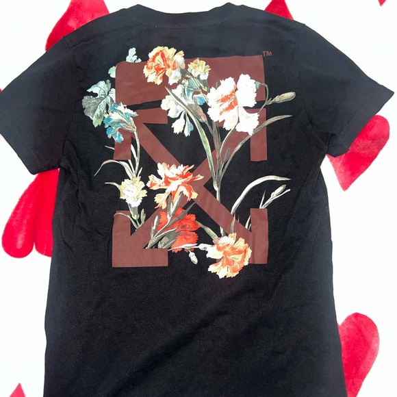 OFF WHITE Black Flowers T-shirt - Picture 3 of 5